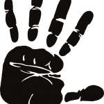 Hand Palm Fingers Spread Stop